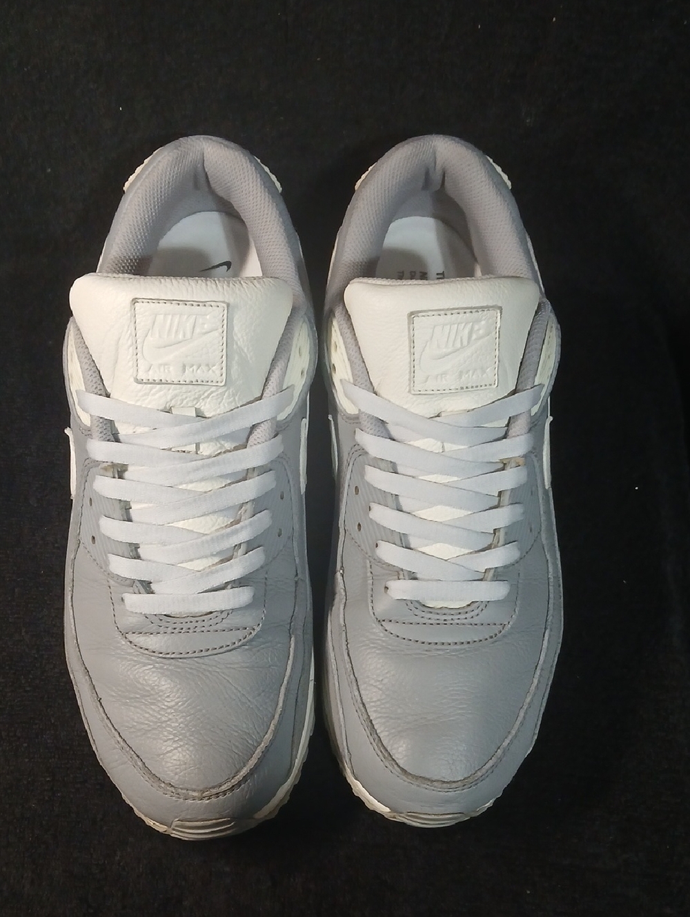 Nike Air Max '90   "WOLF GREY"   All Leather , Mens Size-12 - Picture 2 of 12
